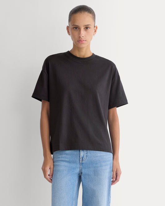 Forever Jersey Oversized Tee | Black
