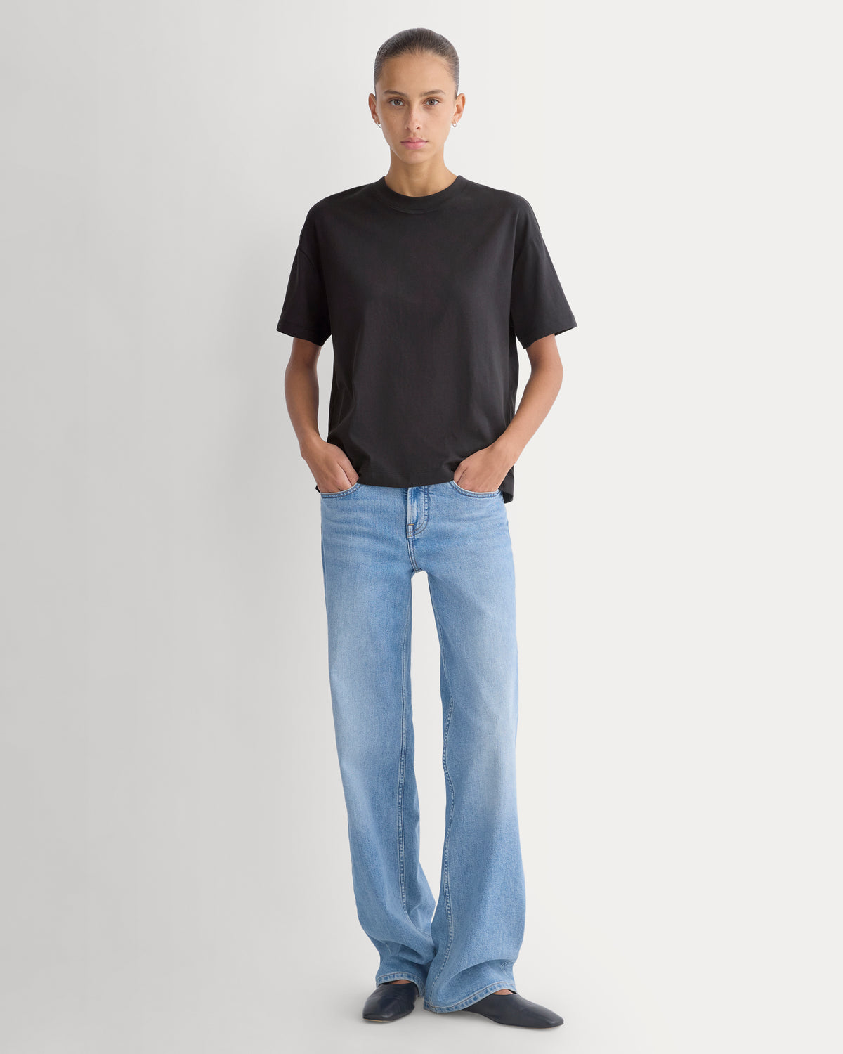Forever Jersey Oversized Tee | Black