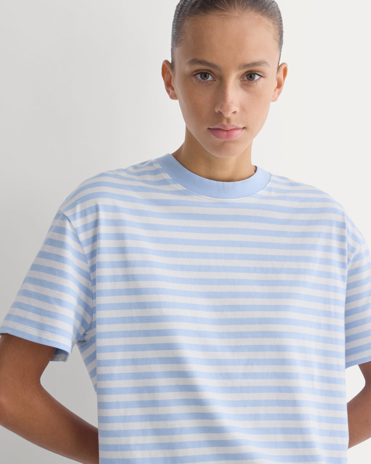 Forever Jersey Oversized Tee | Cashmere Blue / Bone