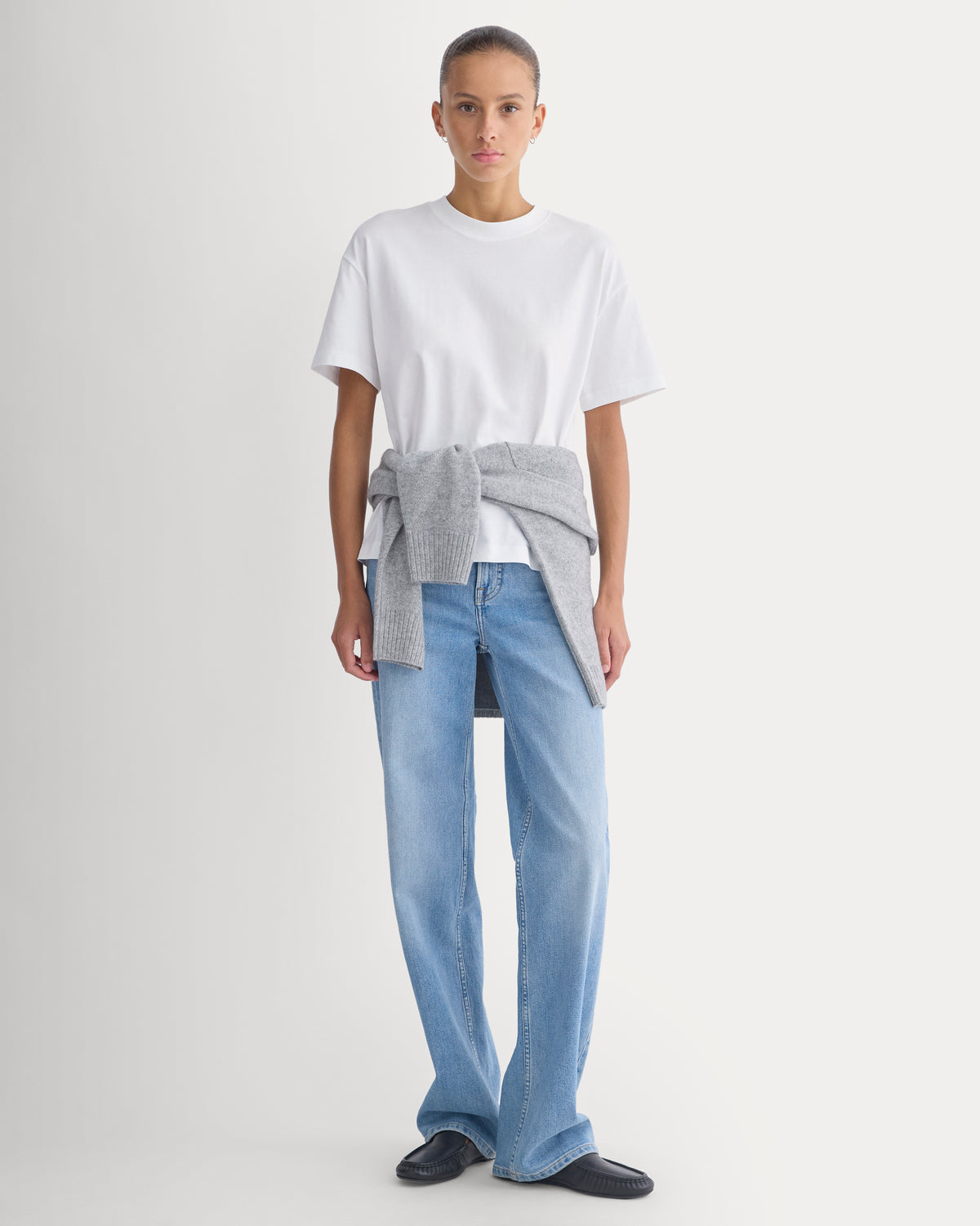 Forever Jersey Oversized Tee | White