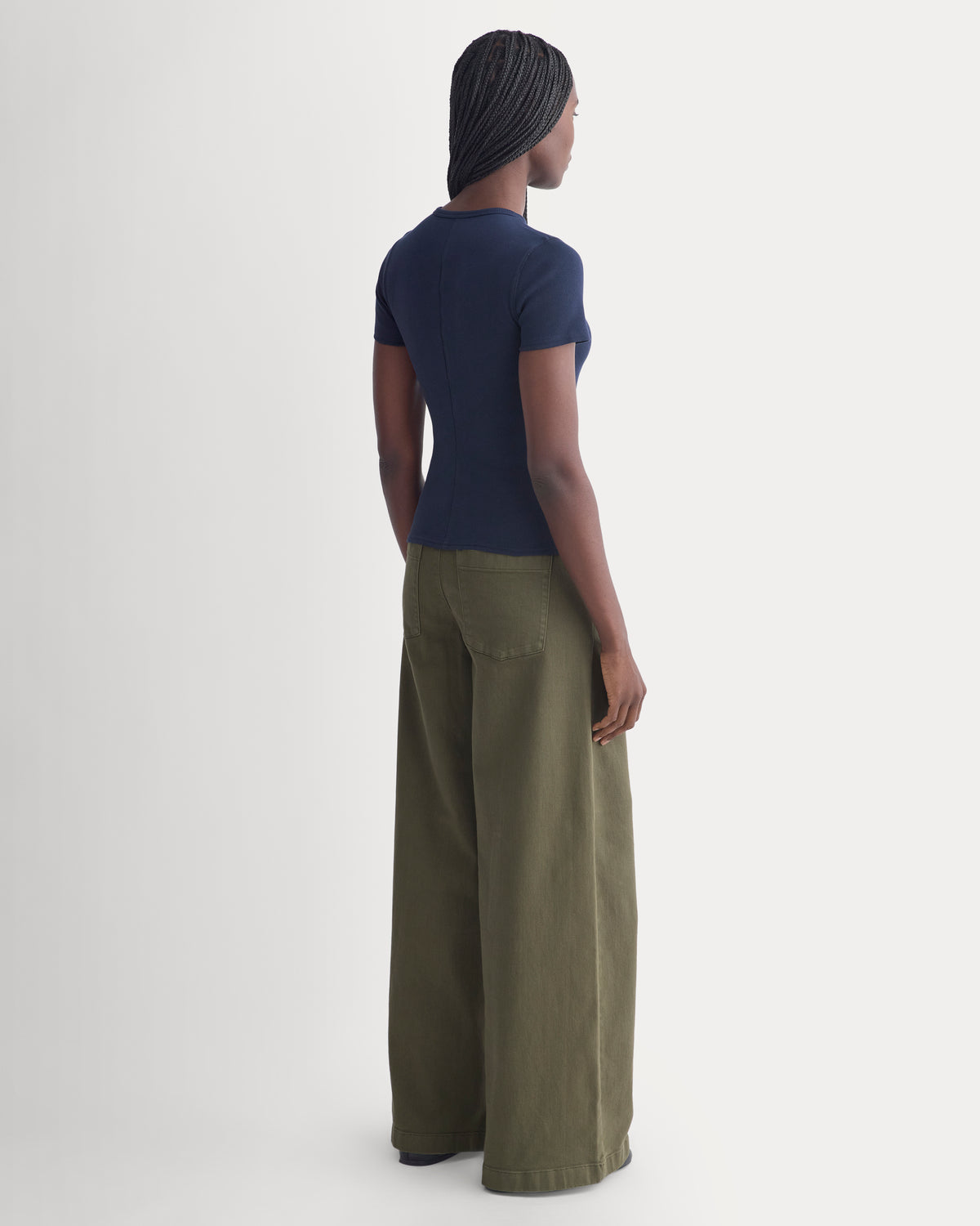 Effortless Rib Short-Sleeve Crew |  Navy