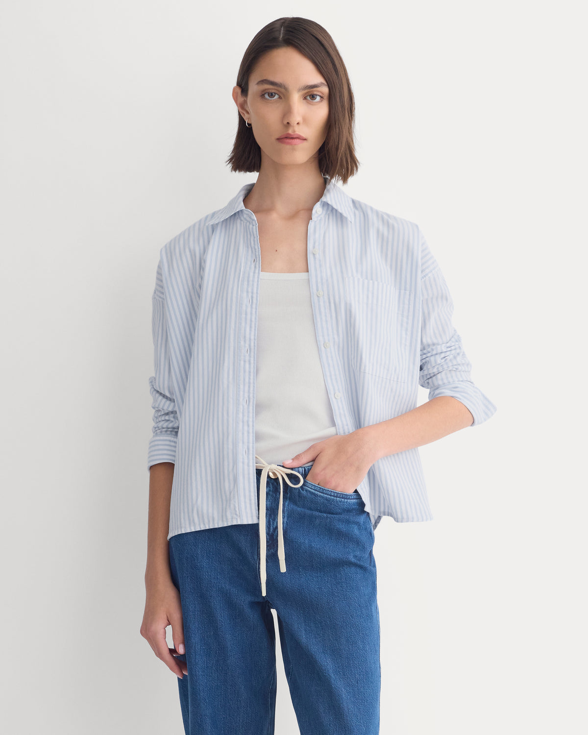 Oxford Boyfriend Shirt | Blue