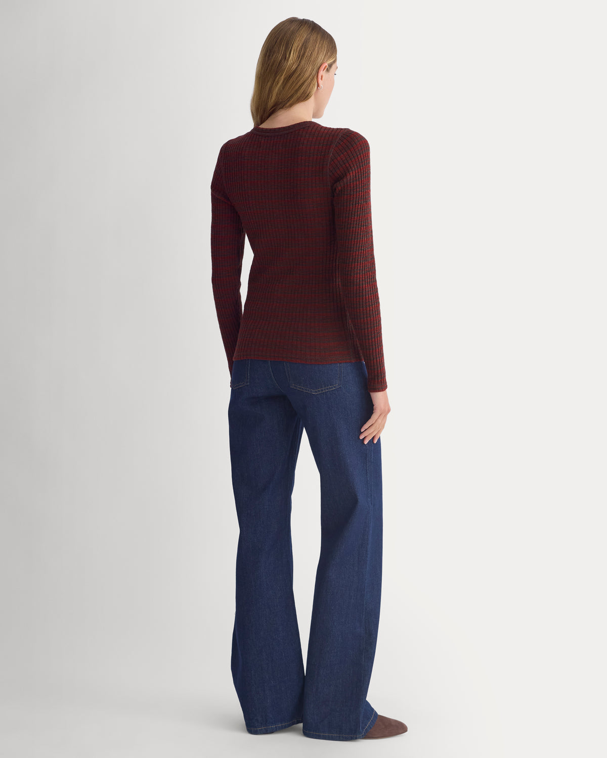 The Cozy Rib Henley | Cabernet / Coffee Bean