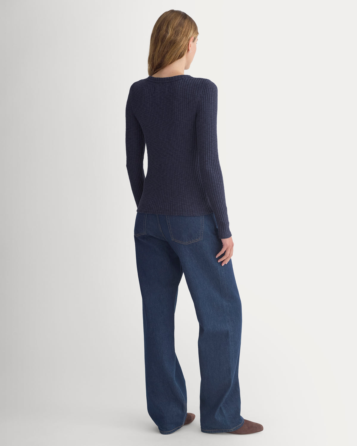 The Cozy Rib Henley |  Navy