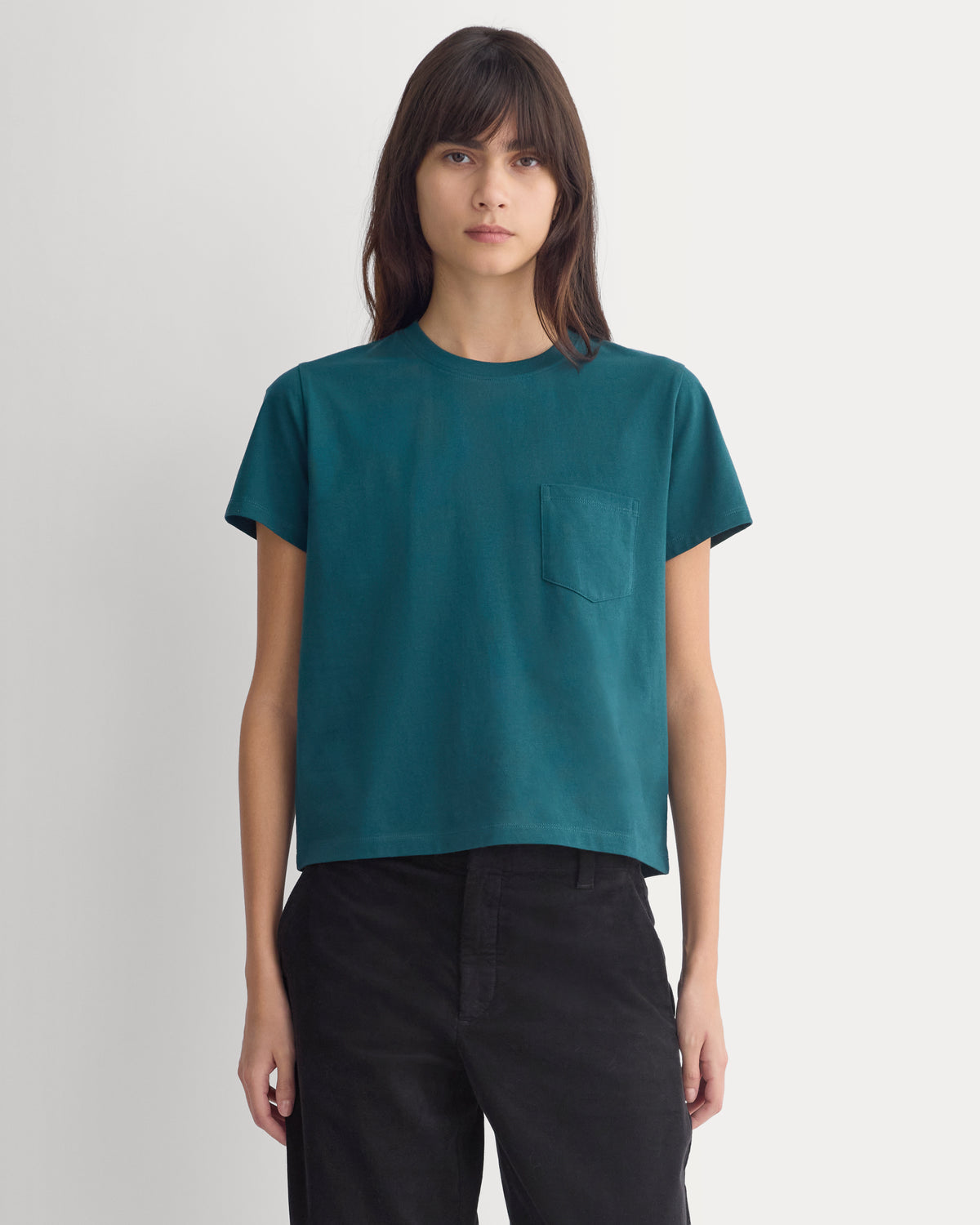 The Box-Cut Tee in Essential Cotton | Ponderosa Pine | No Pocket