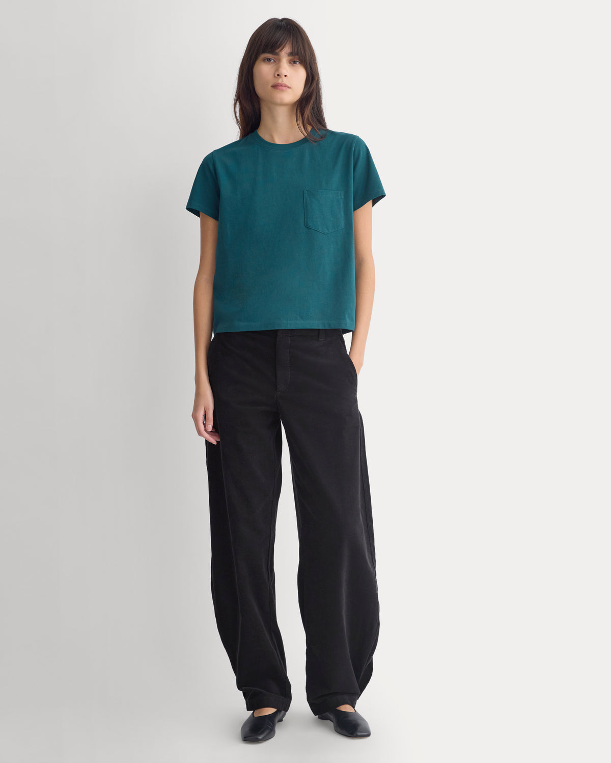 The Box-Cut Tee in Essential Cotton | Ponderosa Pine | No Pocket