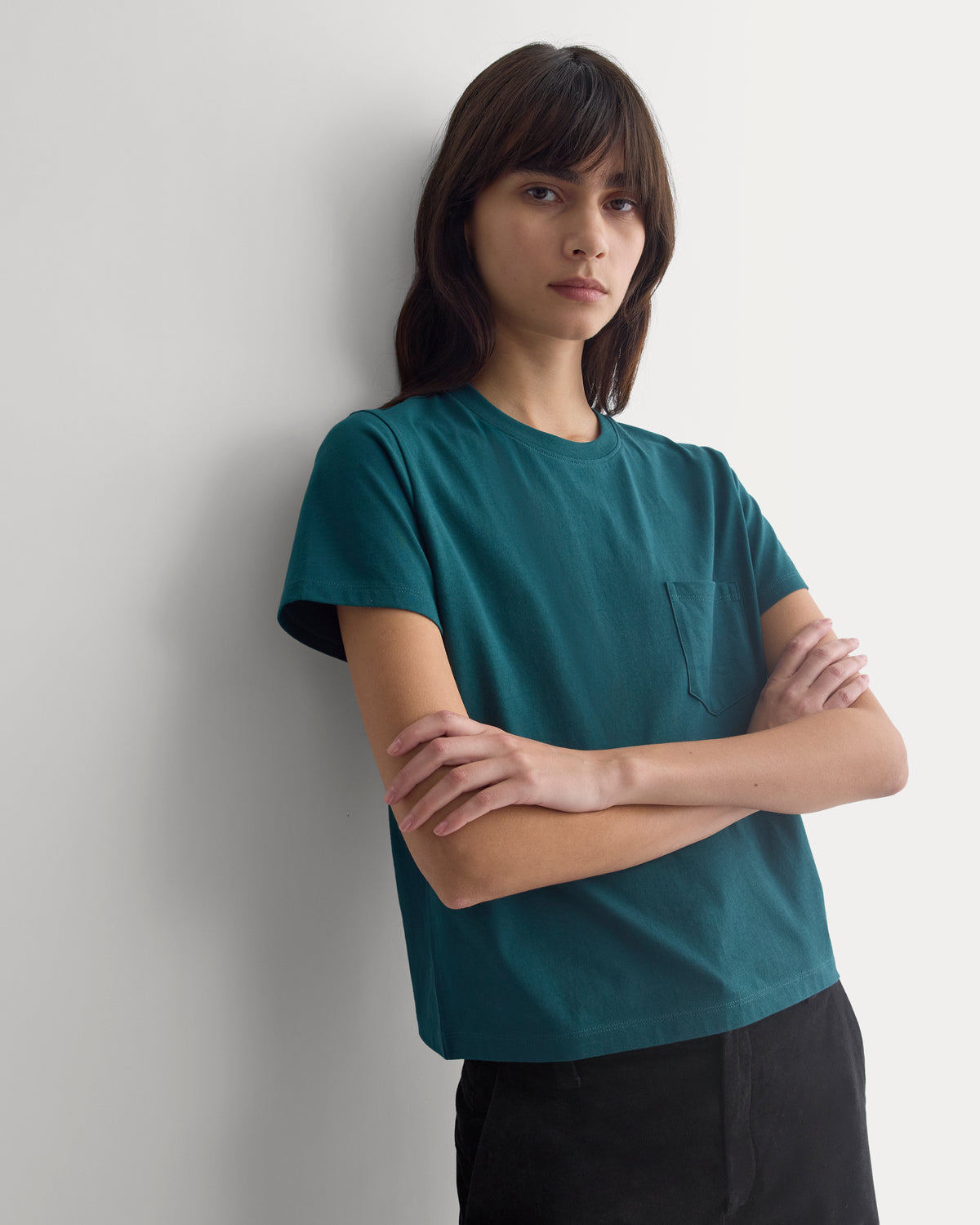 The Box-Cut Tee in Essential Cotton | Ponderosa Pine | No Pocket