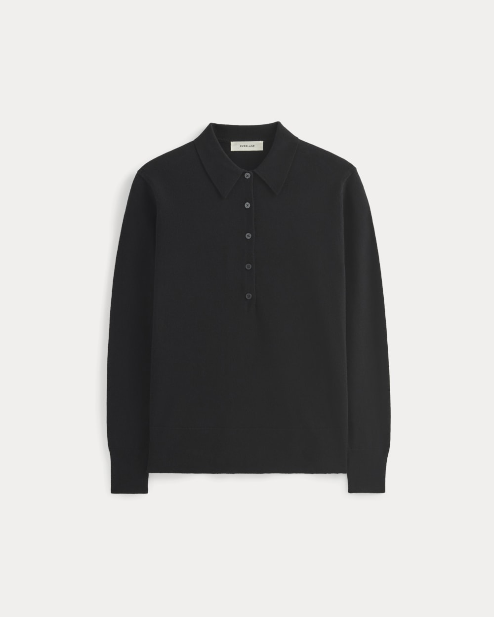 womens-oversized-polo-sweater-merino-black | alt
