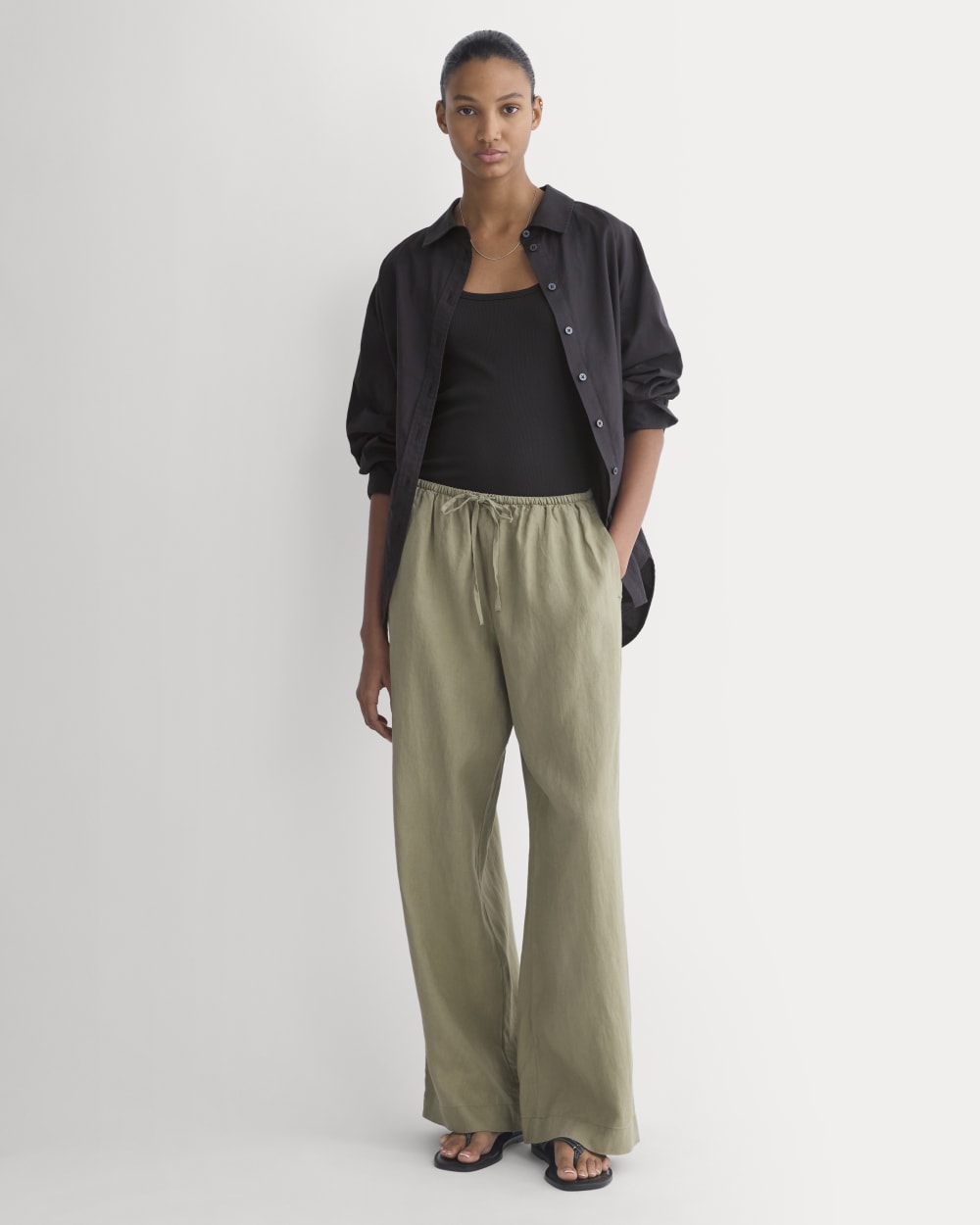 The Drawstring Pant in Linen