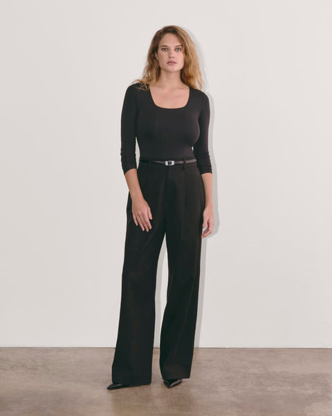 カットソー(長袖/七分) wool layered body suits black 1 Amazon.com: Full Bodysuit Womens Long Sleeve Bodysuit One Piece