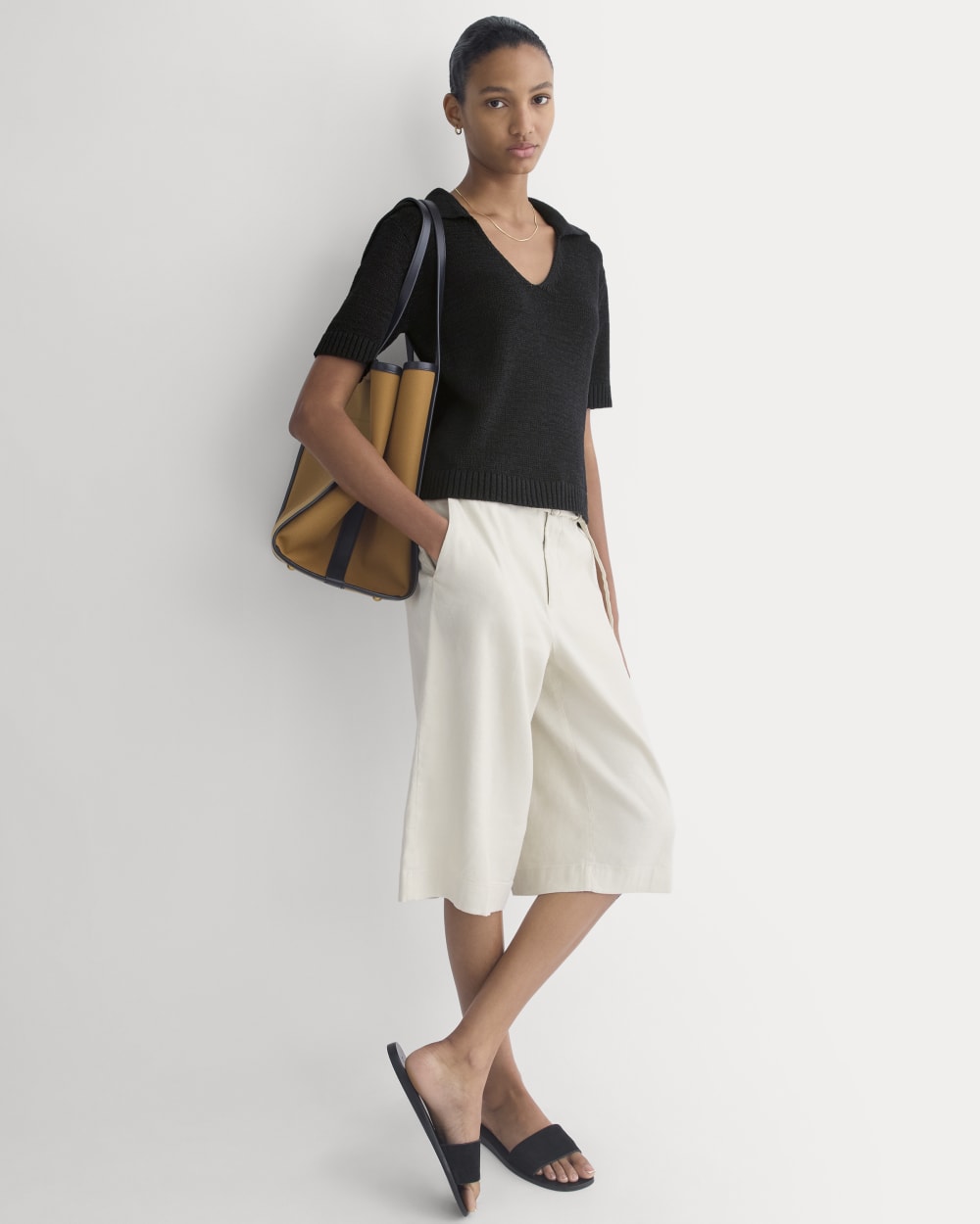 womens-open-collar-polo-black