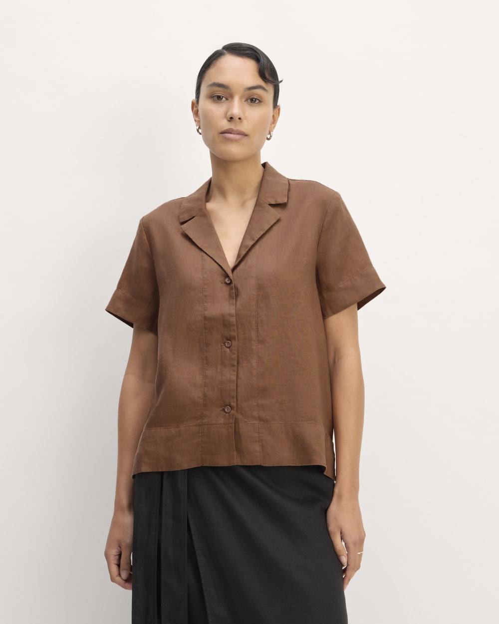 womens-linen-notch-ss-shirt-carob-brown | primary