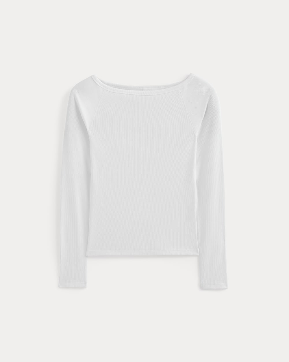 Luxe Rib Boatneck Top | White – Everlane