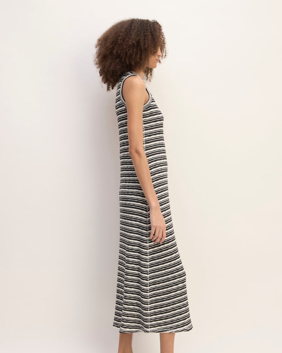 Black Rib Knit Tank Dress main image 0