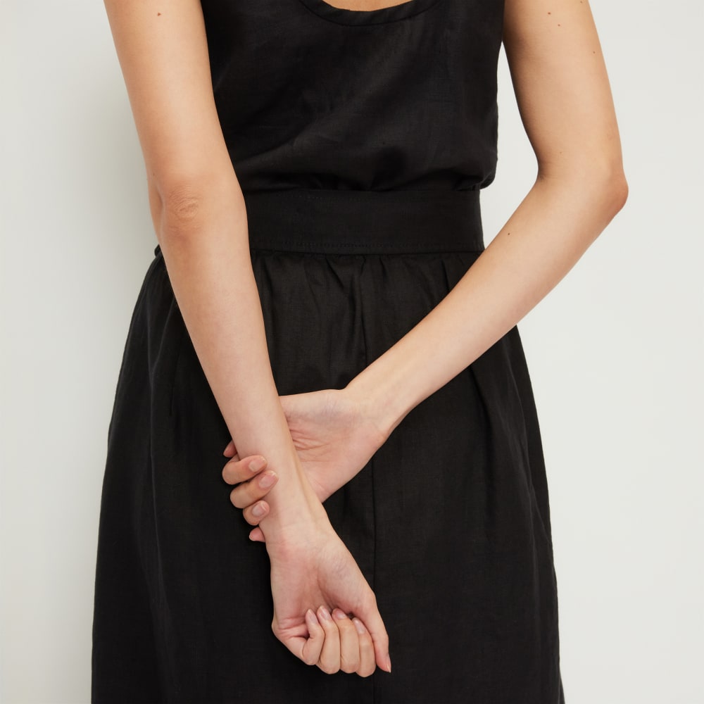 womens-linen-wrap-skirt-black