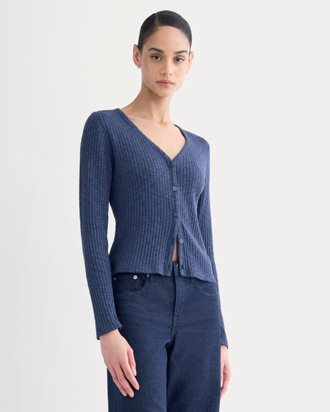 The Cozy Rib Cardigan | Mood Indigo – Everlane