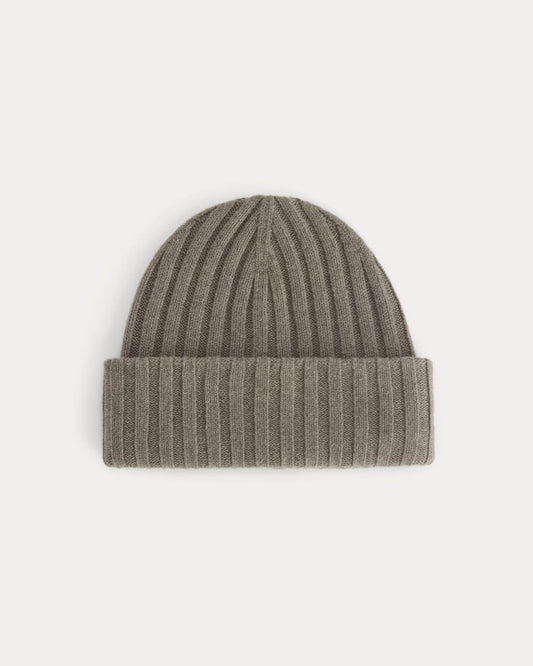 womens-chunky-ribbed-beanie-taupe-melange | primary