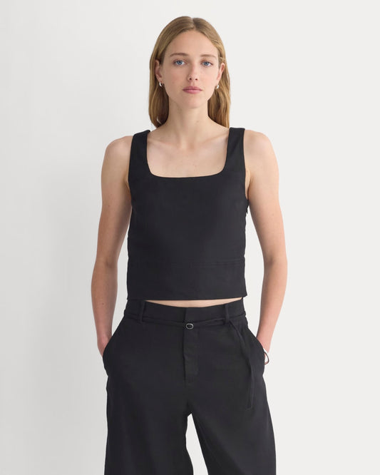 womens-square-tank-stretch-linen-2-black | primary