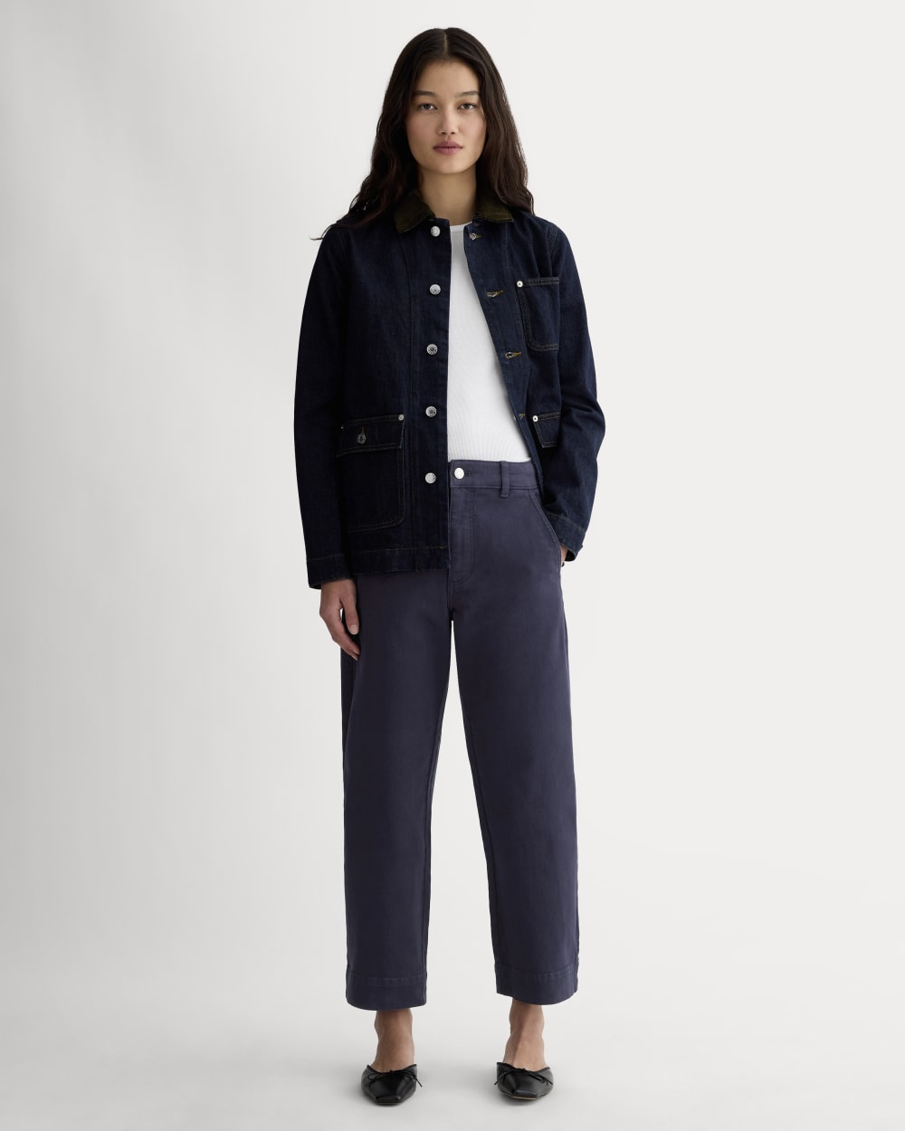 womens-twill-utility-straight-leg-pant-long-navy | primary