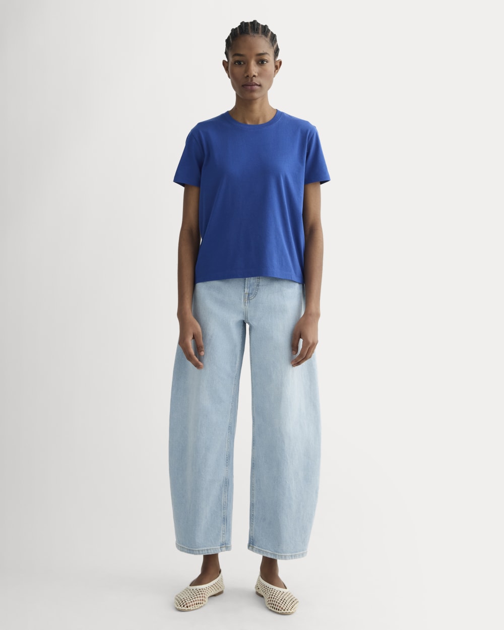 【未開封】BABYL VISUAL TEE Tシャツ L The Box-Cut Tee in Essential Cotton | Bright Cobalt | No Pocket