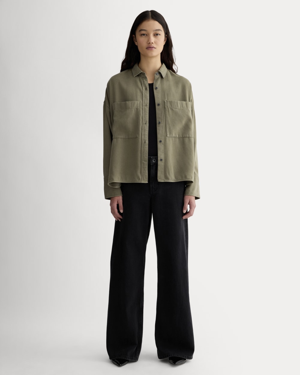 The Boxy Overshirt in Buttersoft | Kalamata – Everlane