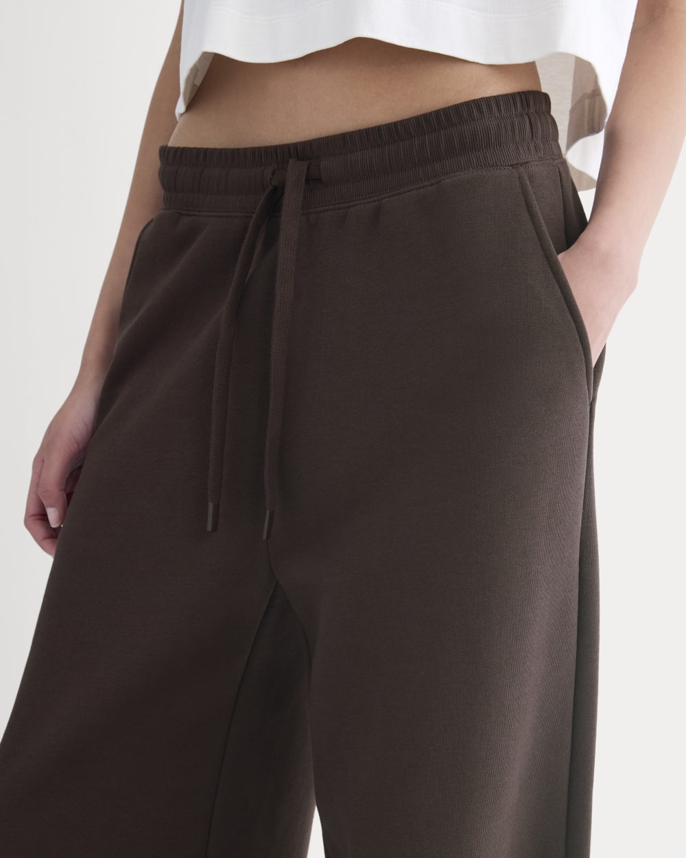Luxe Fleece Wide-Leg Sweatpant | Dark Chocolate – Everlane