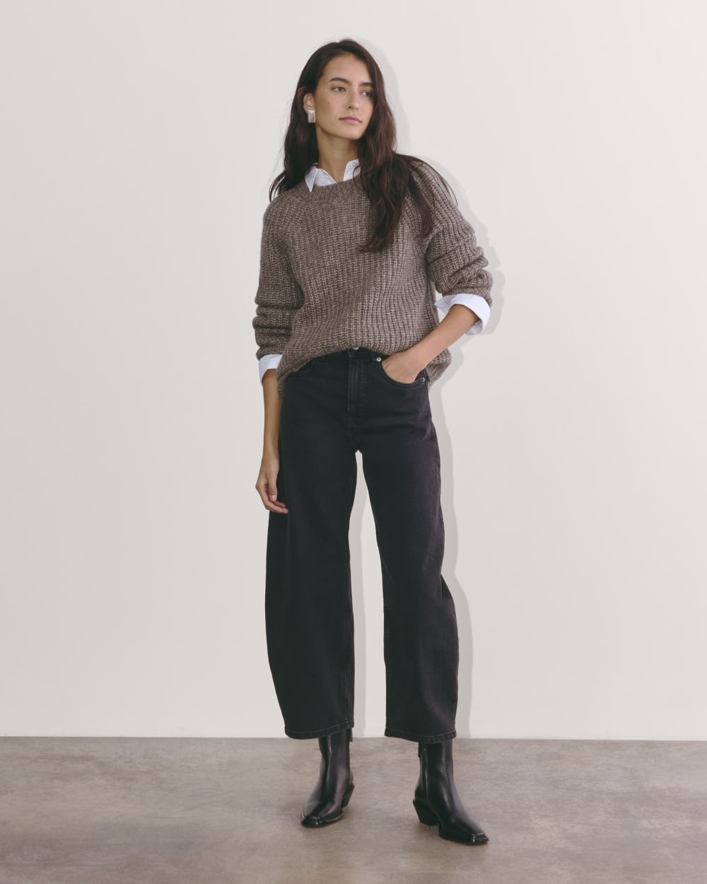 The Fisherman Crew in Cloud | Taupe Melange – Everlane