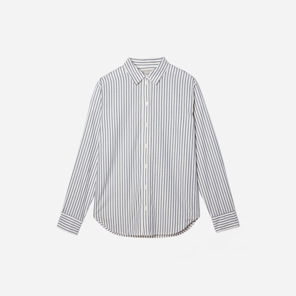 The Must-Have Shirt in Silky Cotton | Deep Blue / Canvas - 00