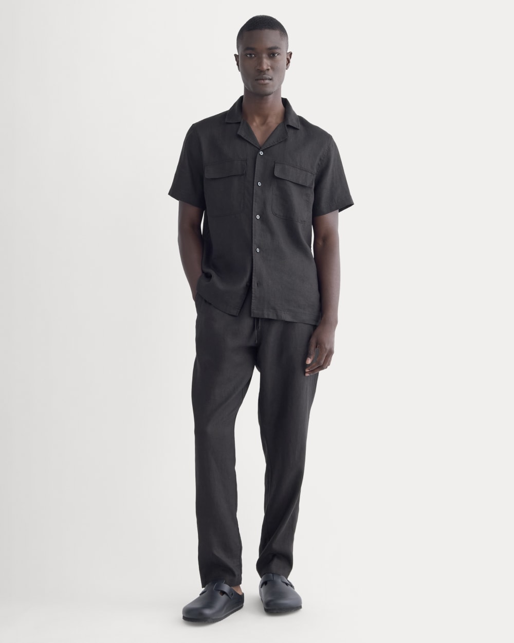 The Resort Shirt in Linen | Black Everlane The Resort Shirt in Linen | Black Everlane