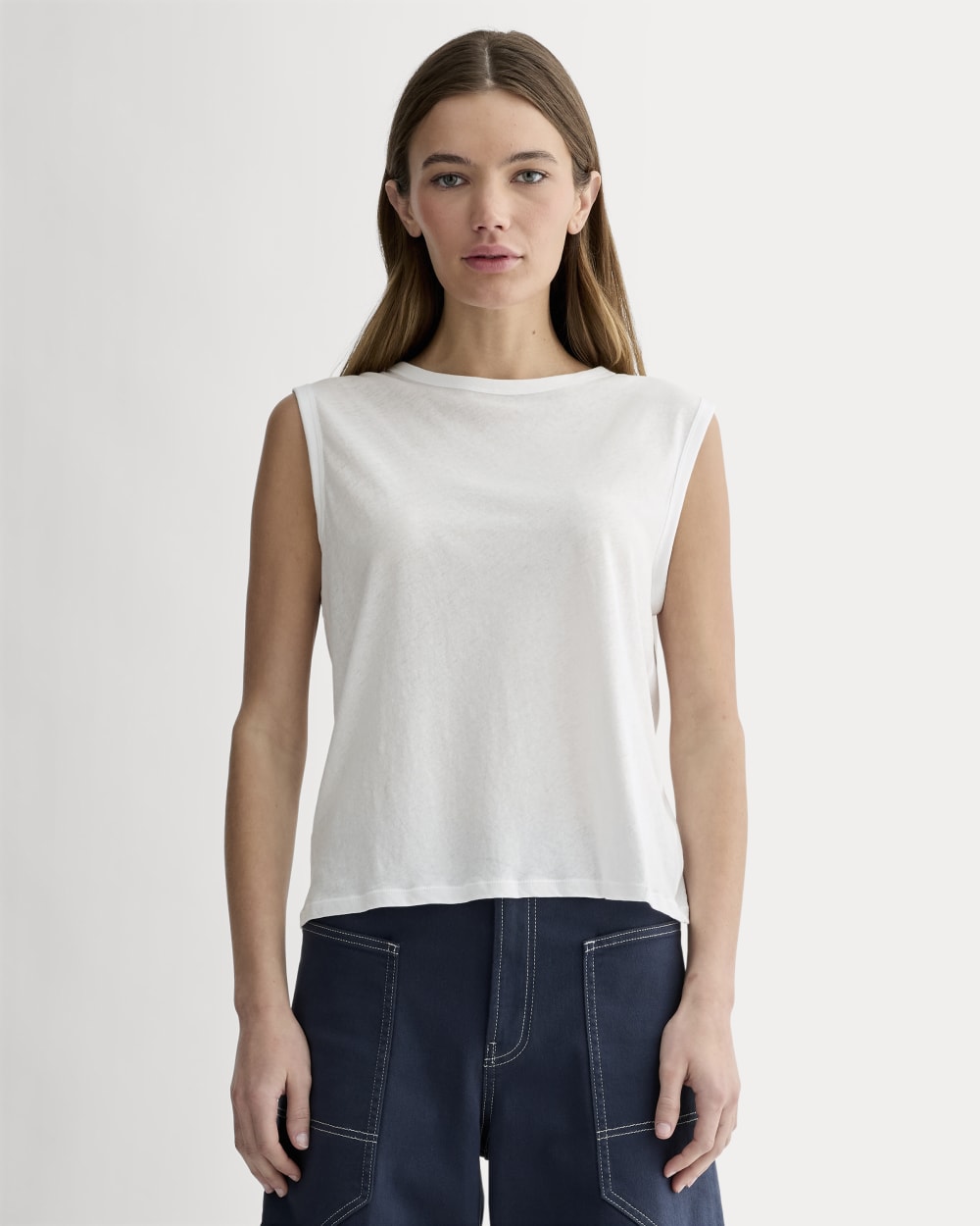 【美品】louren ette wide overall white-tall-premium-viscose-