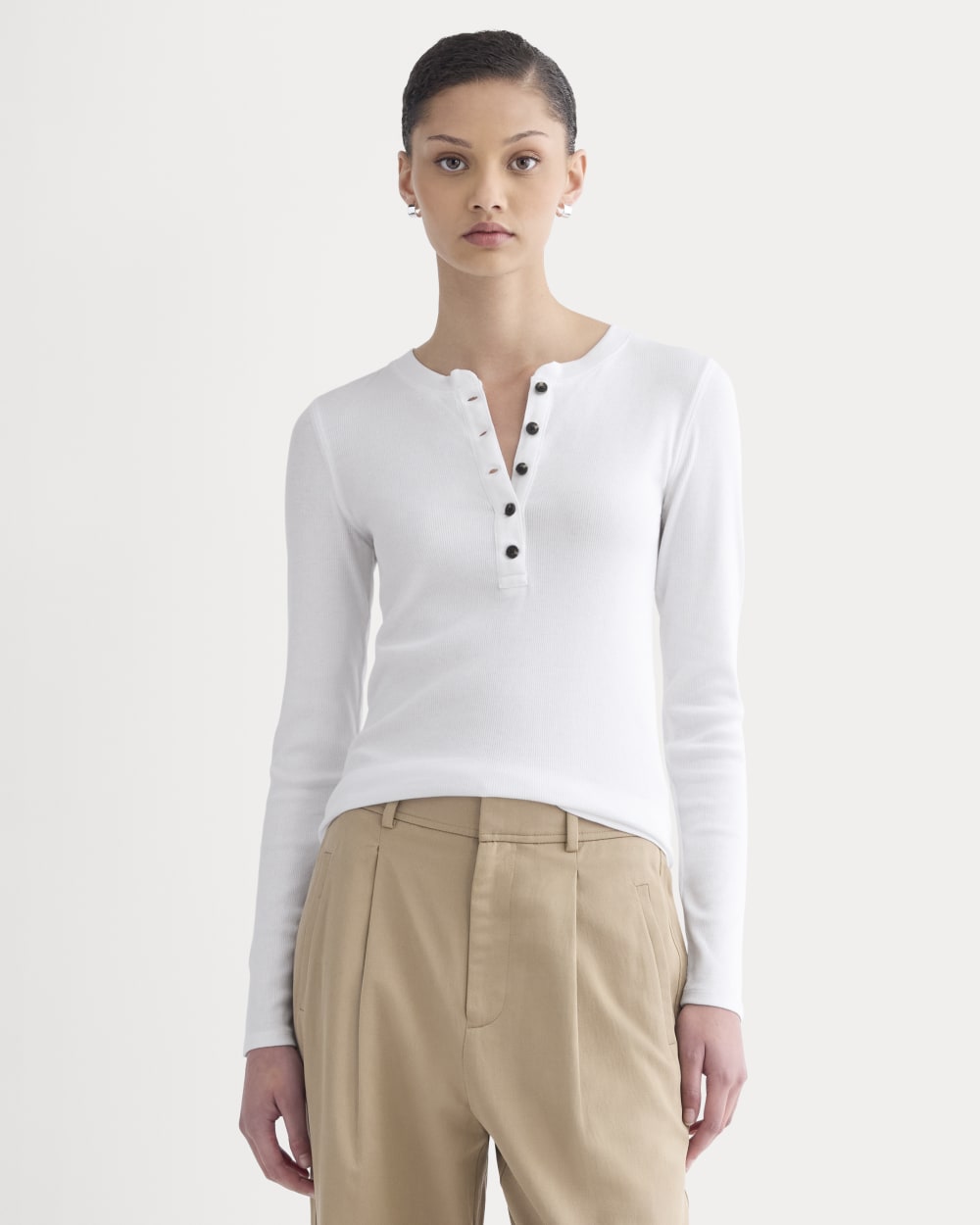 The Luxe Rib Henley | Toffee