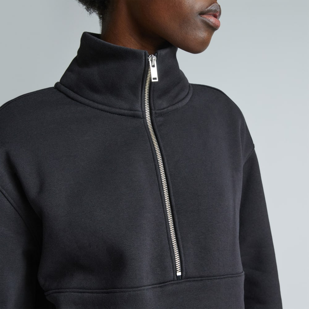 The ReTrack Half-Zip Sweatshirt | Black – Everlane
