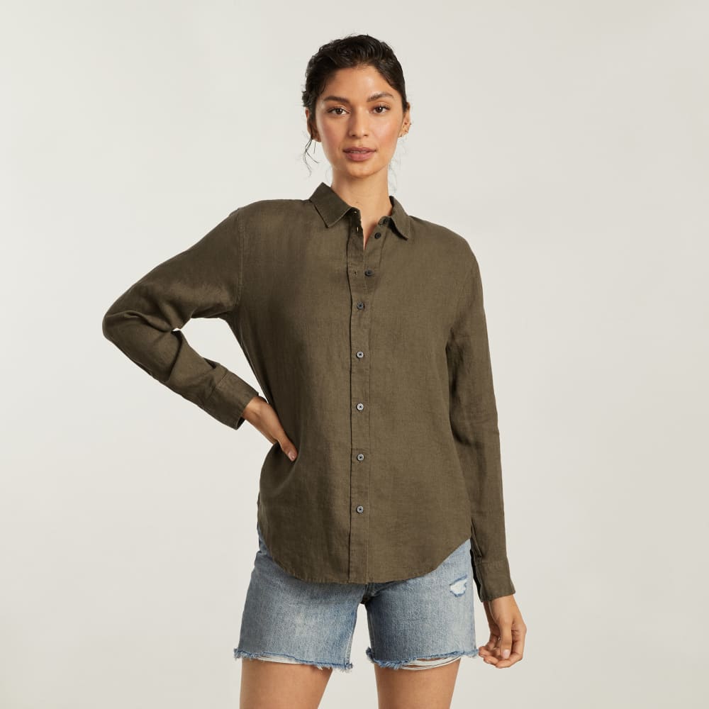 womens-relaxed-linen-shirt-beech | primary