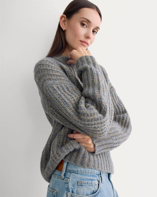 womens-waffle-sweater-in-cloud-blue-multi-twist | primary