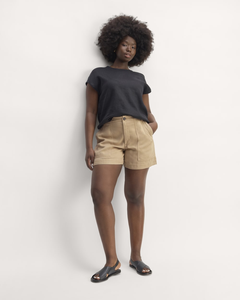 womens-tencel-darted-utility-short-cornstalk | primary