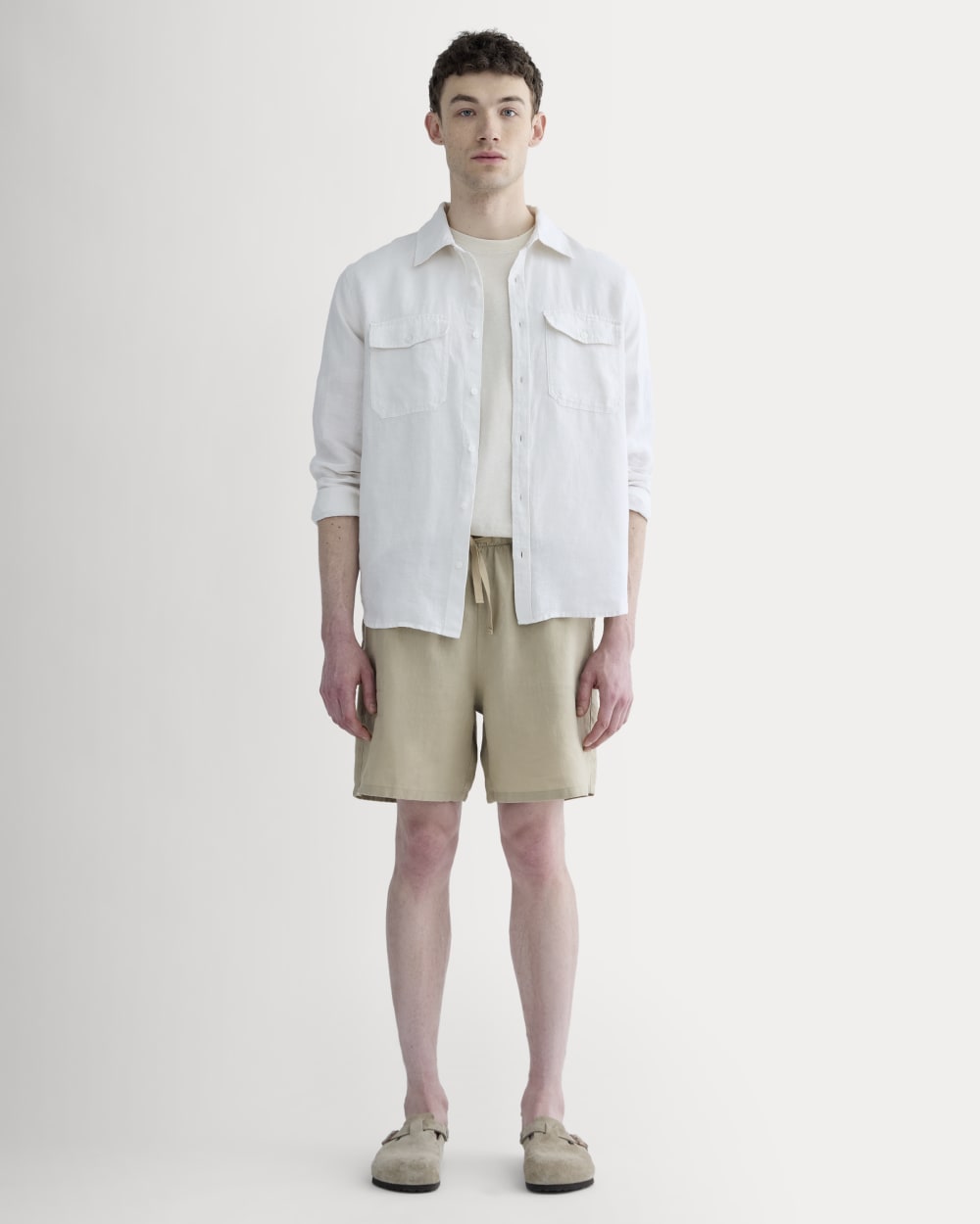 The Linen Easy Short Trench Coat Khaki – Everlane