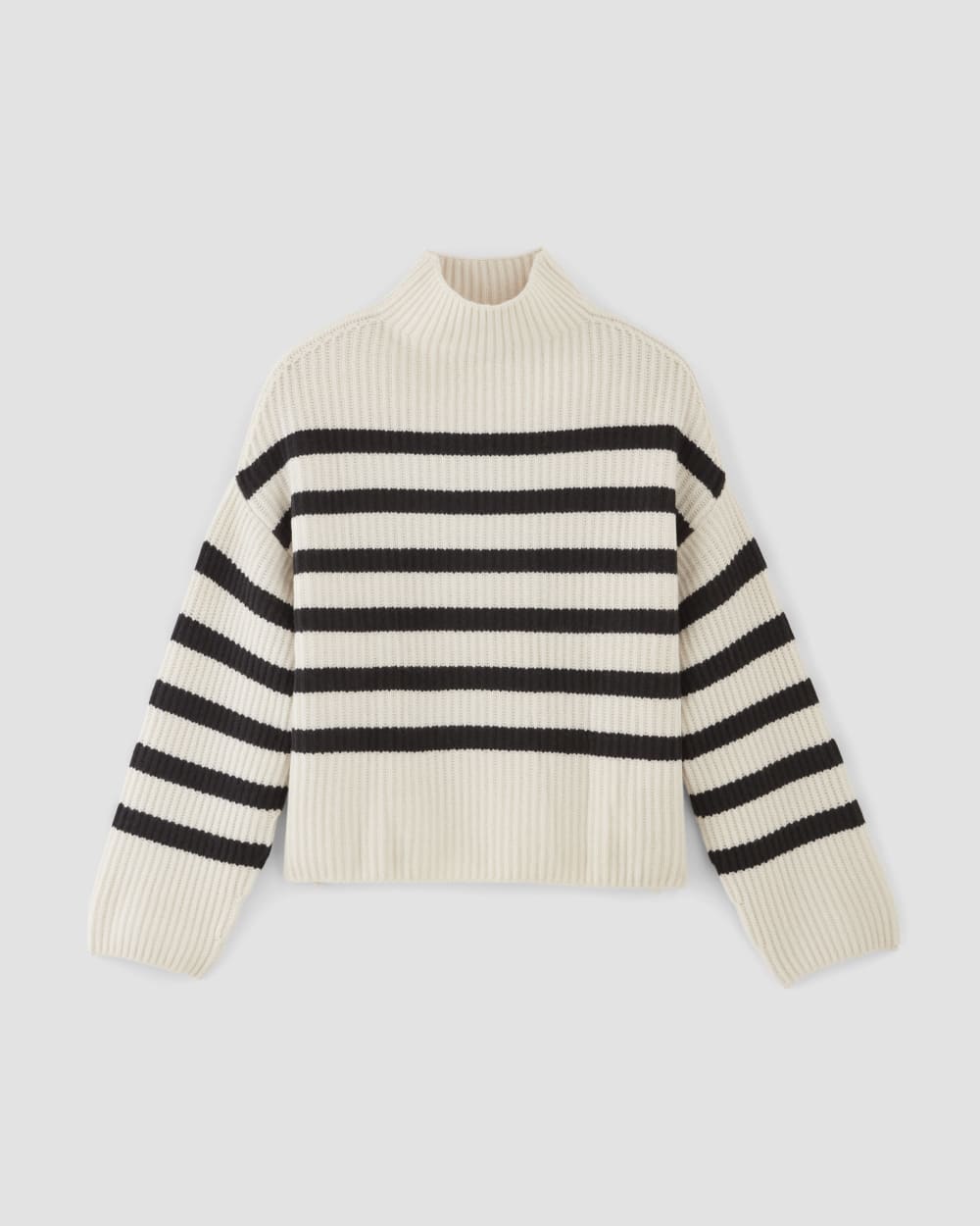 womens-felted-merino-funnel-pullover-black-bone | alt