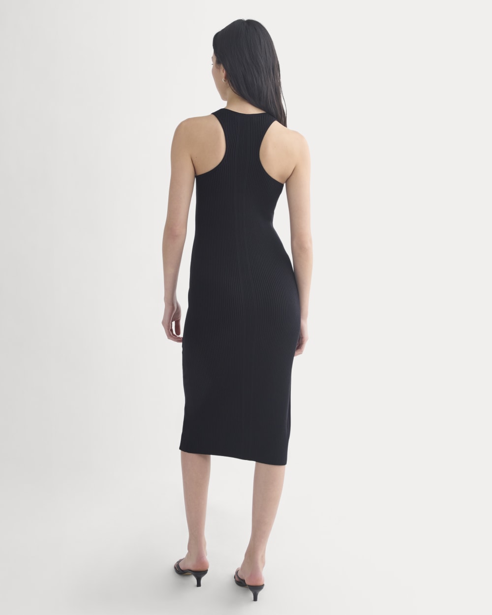 Everlane Cutaway Ribbed Midi Dress In Black, Size XL, Viscose Everlane Cutaway Ribbed Midi Dress In Black, Size XL, Viscose