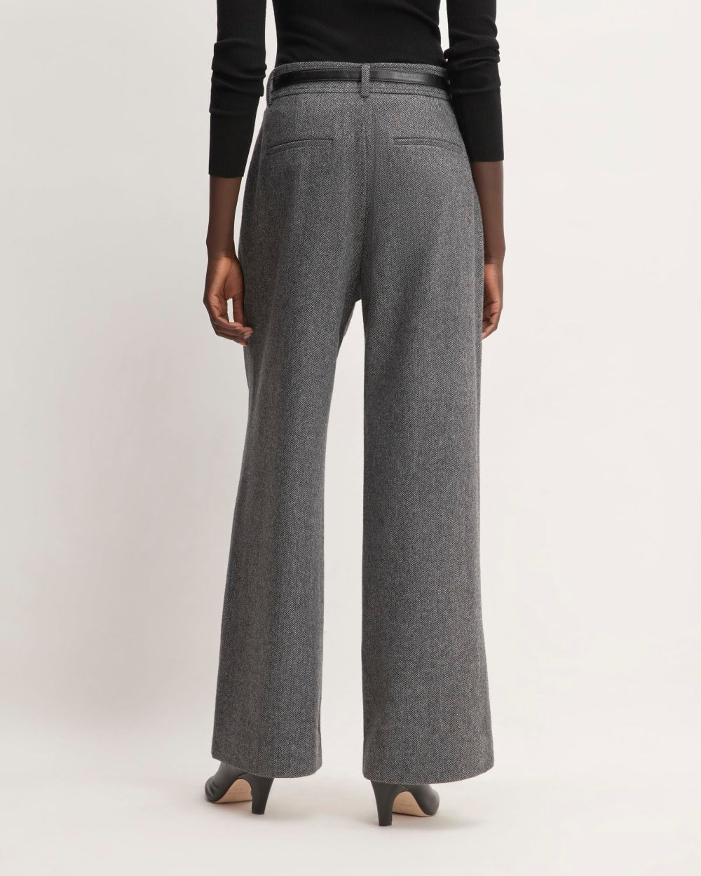 The ReWool® Way-High Drape Pant | Grey Herringbone – Everlane