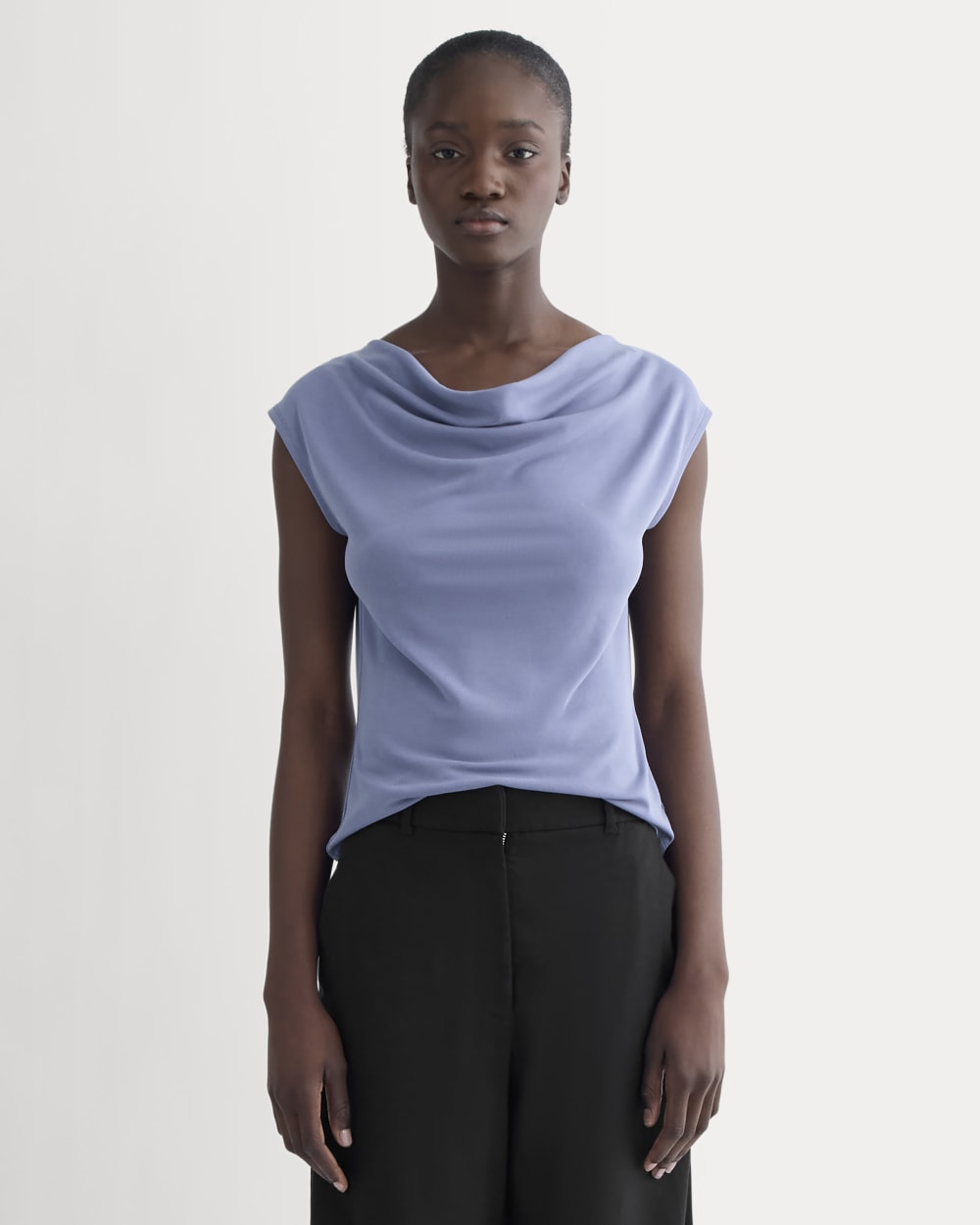 womens-cowl-neck-top-in-butterknit-blue-dusk | primary