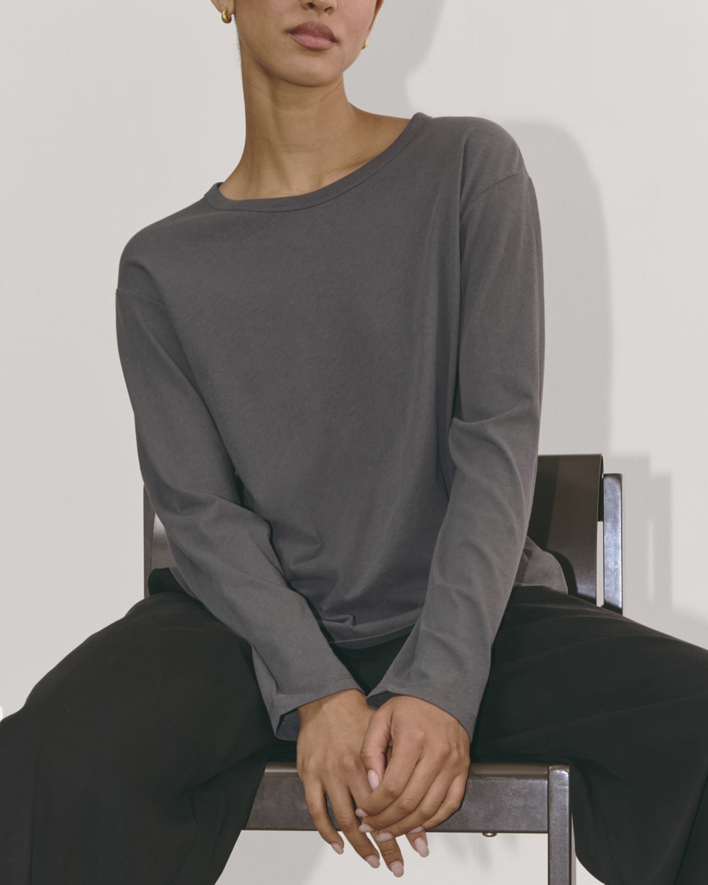 The Air Long-Sleeve Tee | Graphite – Everlane