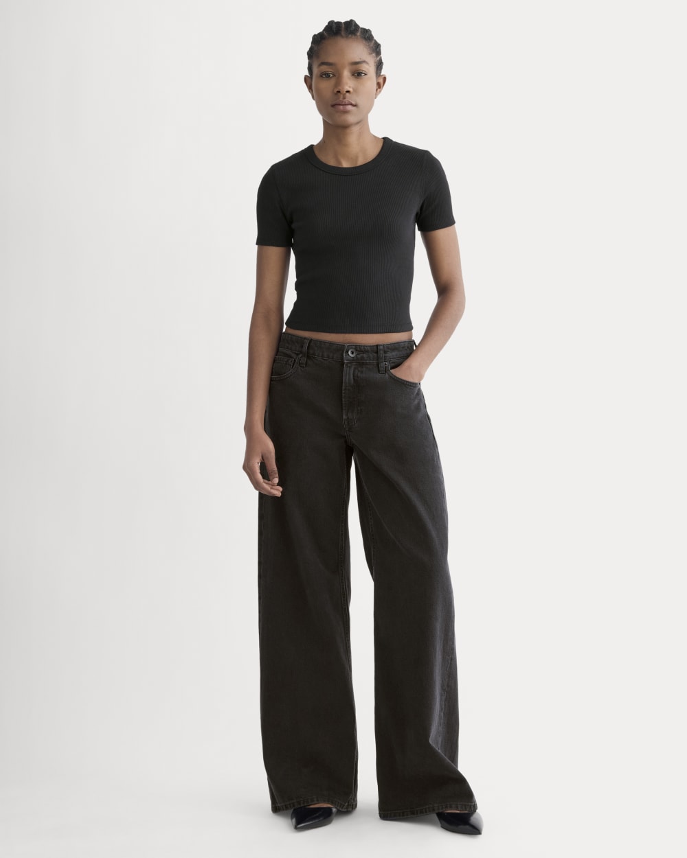 The '90s Rib Tee | Black – Everlane
