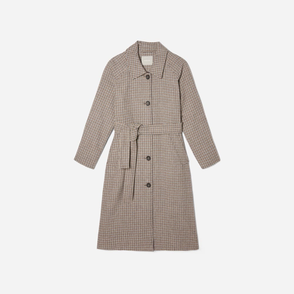 The Italian ReWool® Trench | Pewter Houndstooth – Everlane