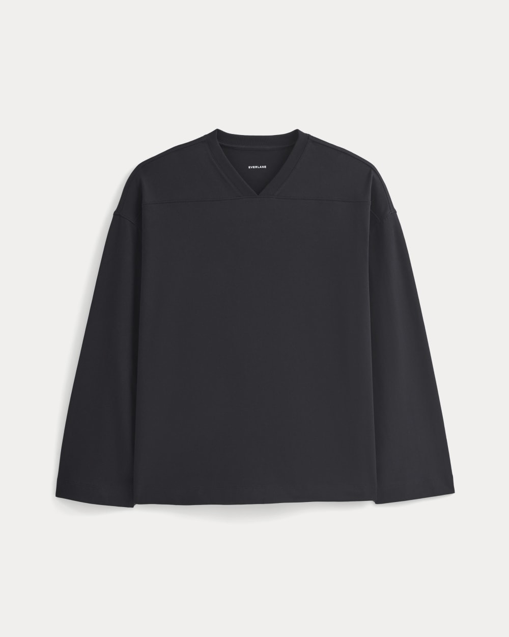 womens-retro-v-neck-jersey-black | alt