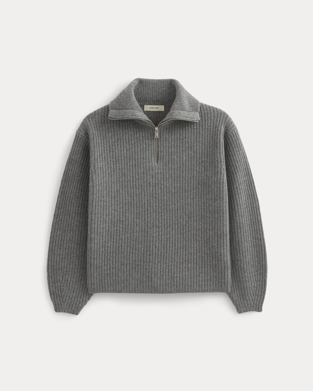 womens-half-zip-sweater-in-luxe-merino-mid-heathered-grey | alt