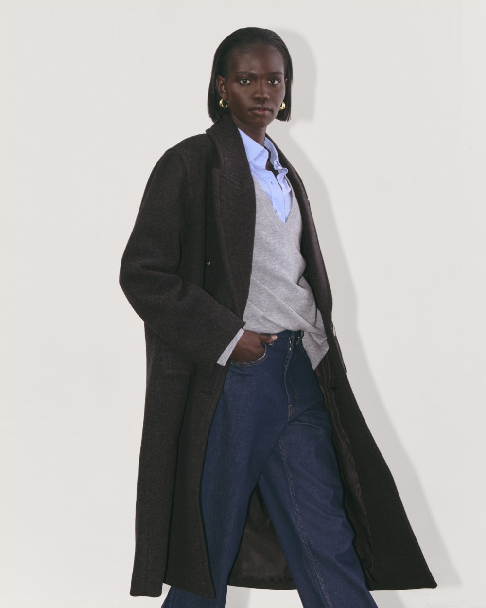 The Double-Breasted Coat in Wool | Heather Charcoal – Everlane