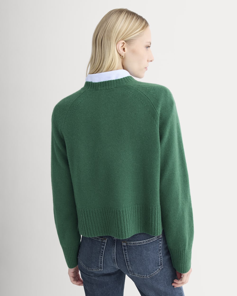 The Boxy Crew in Cashmere | Hunter Green – Everlane