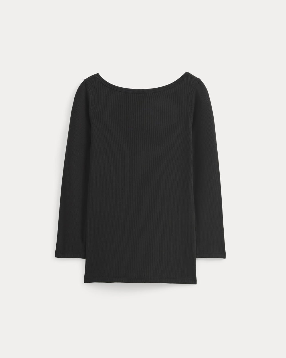 Luxe Rib 3/4 Sleeve Boatneck Tee | Black – Everlane