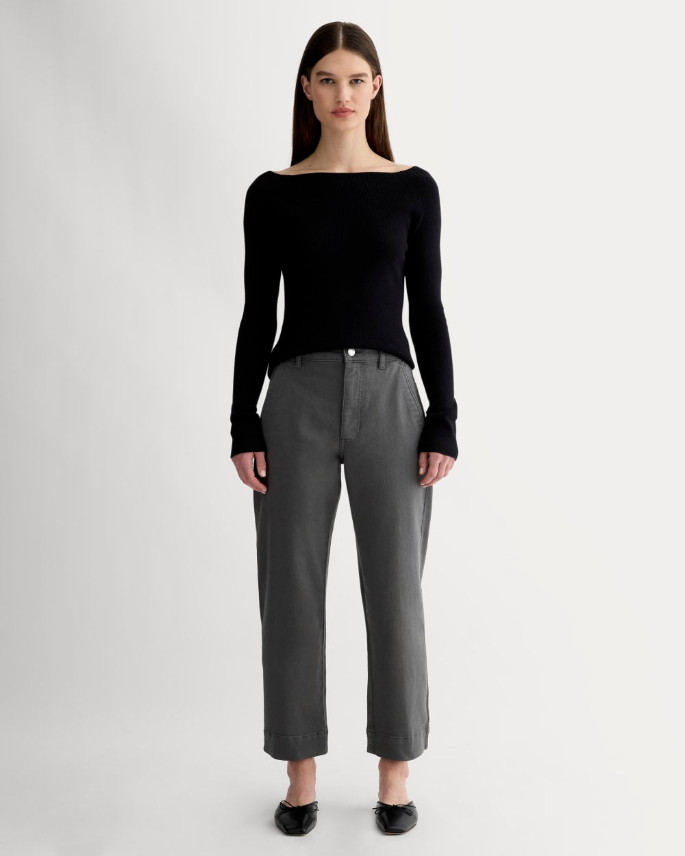 womens-twill-utility-straight-leg-pant-graphite | primary