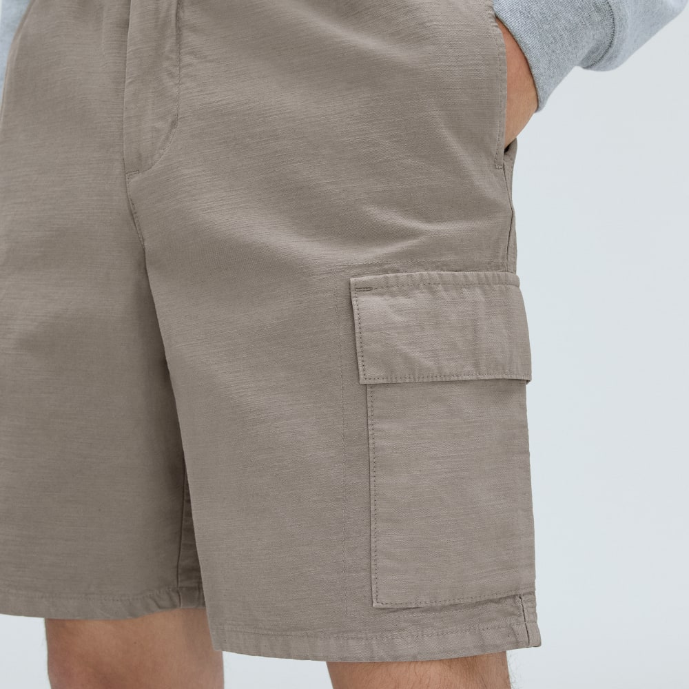 mens-cotton-linen-short-clay